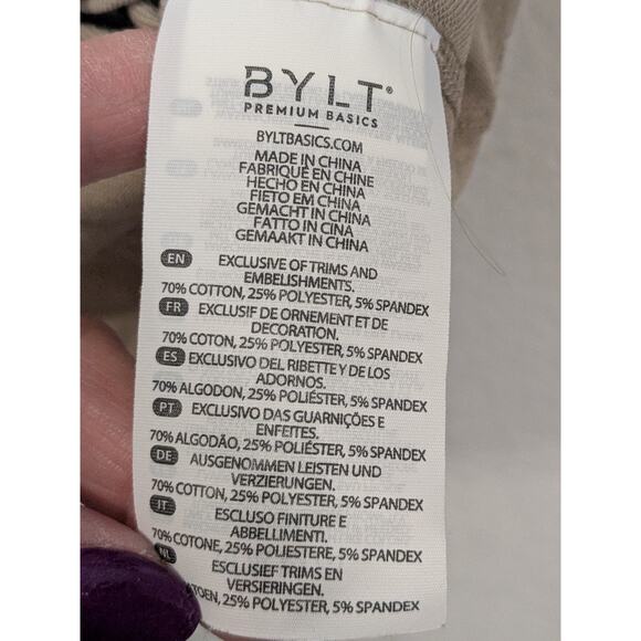 BYLT Drop Cut Luxe Premium Basics Brown Men Crew Neck T-Shirt Size Large - Picture 5 of 7